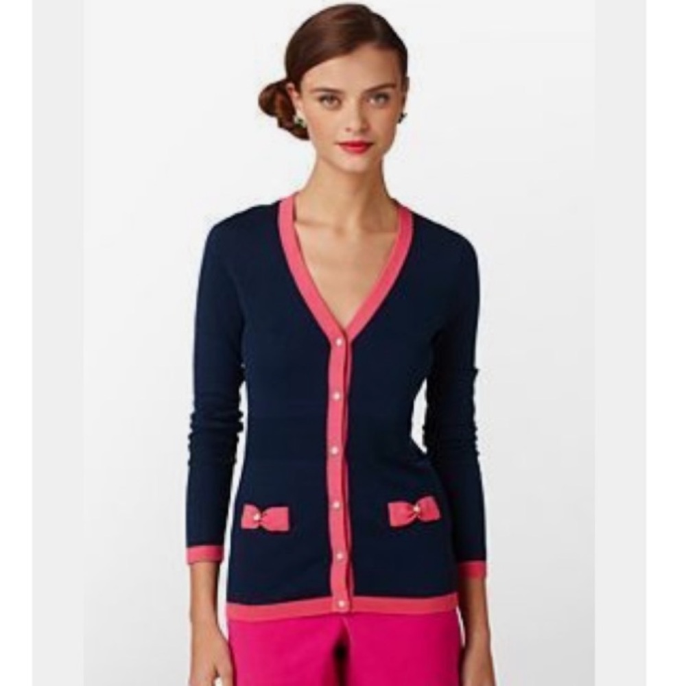 Lilly Pulitzer Navy & Pink Cardigan
